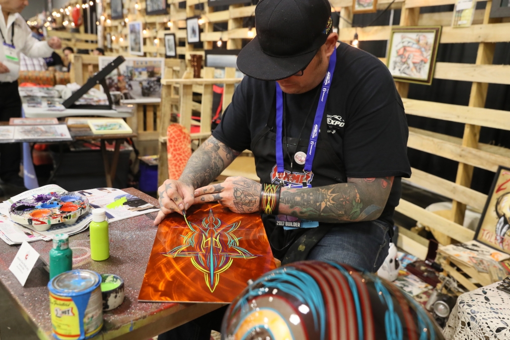 Pinstriping at AIMExpo